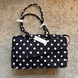 BAGGU Black Polka Dot - Medium Nylon Bowler Bag